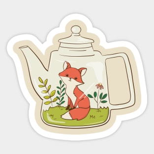 Fox Tea Sticker